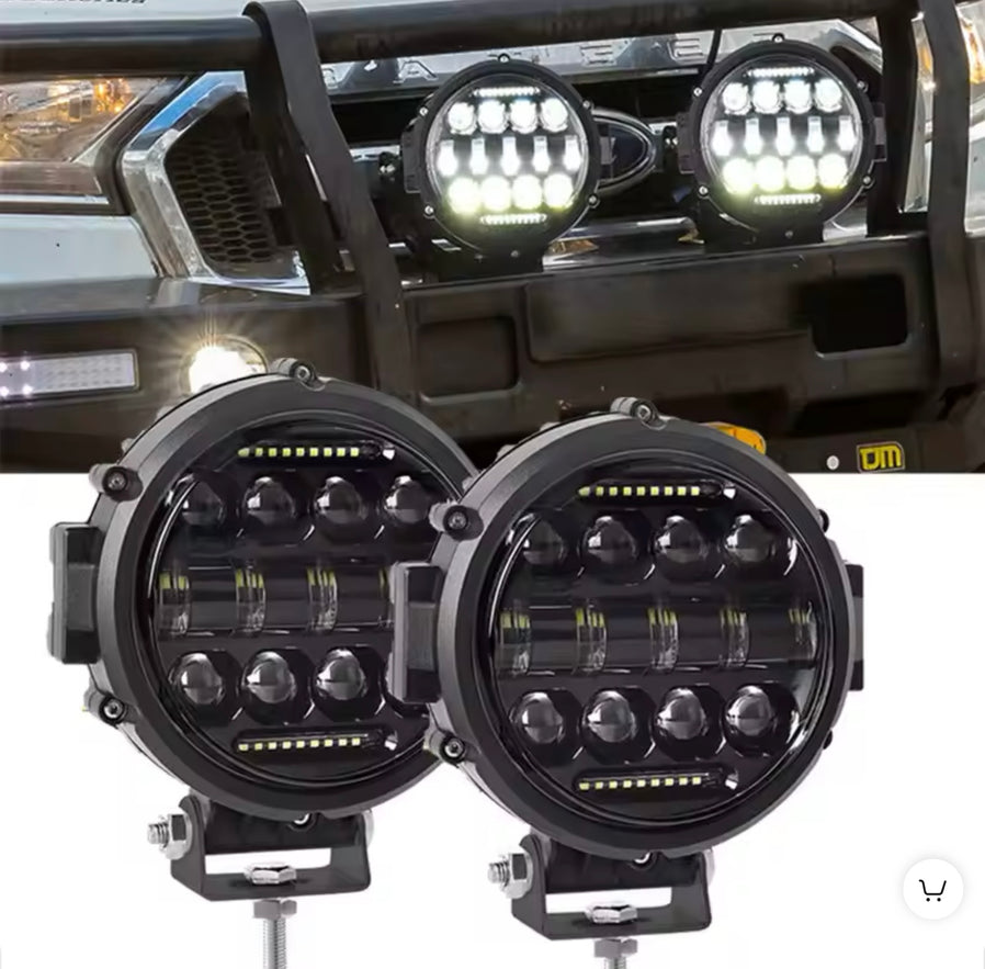 7” Round LED Driving light with DRL